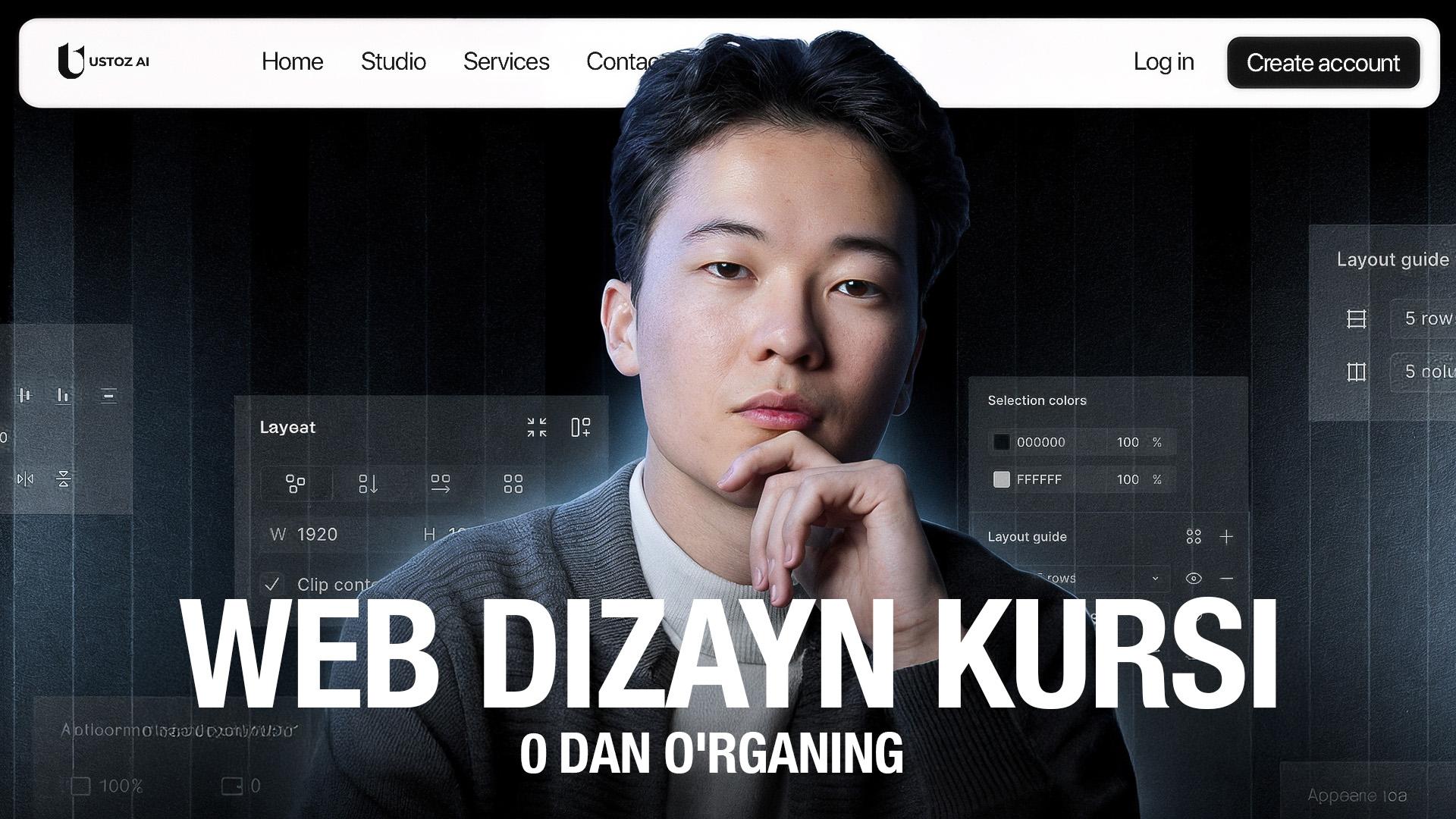 Bepul, sifatli Veb dizayn kursi - Ustoz ai. Ustoz Nursultan Suleymanov