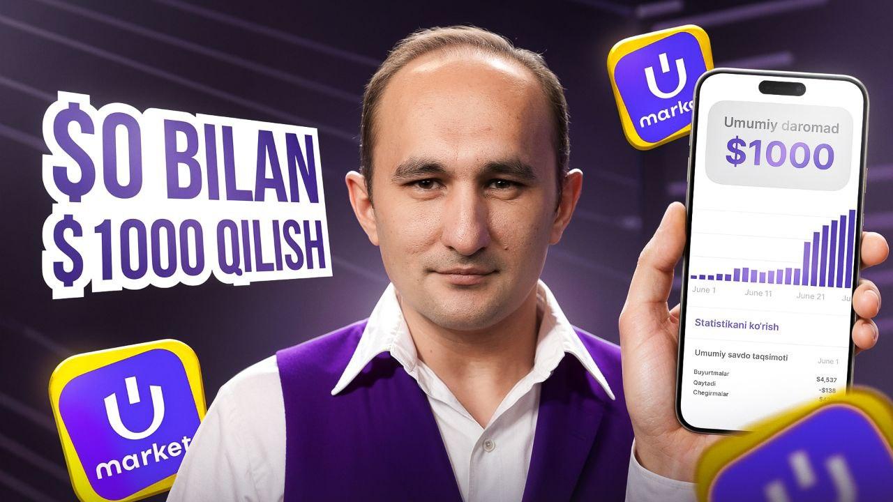 Bepul, sifatli $0 bilan Uzumdan $1000 topishning kursi - Ustoz ai. Ustoz Farhod Ruzmatov